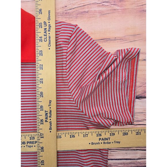 Under Armour Womens Red Striped Polo Small - Picture 7 of 7